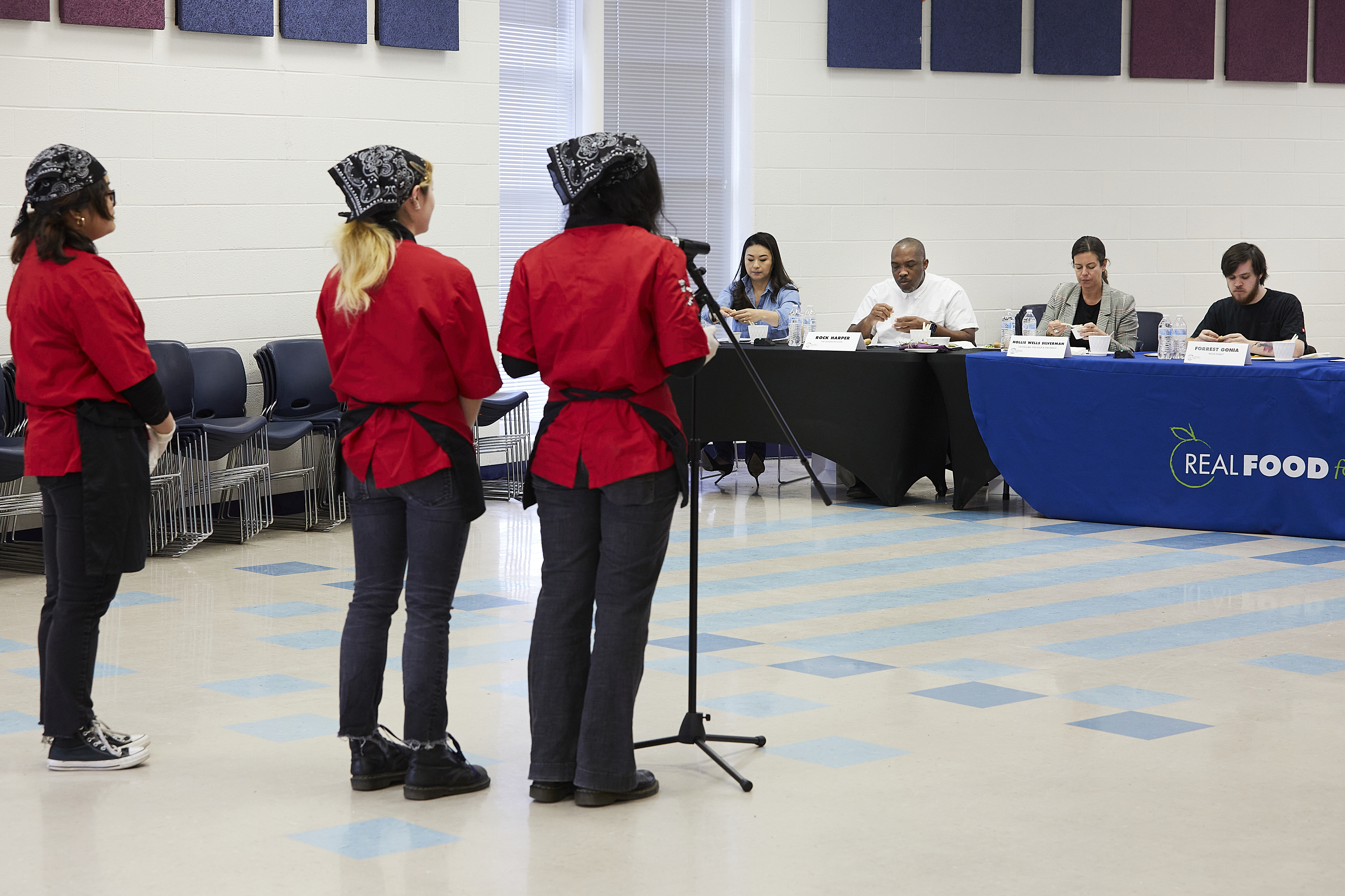 Like many reality cooking shows, the students faced a panel of judges. (photo courtesy: Real Food for Kids)