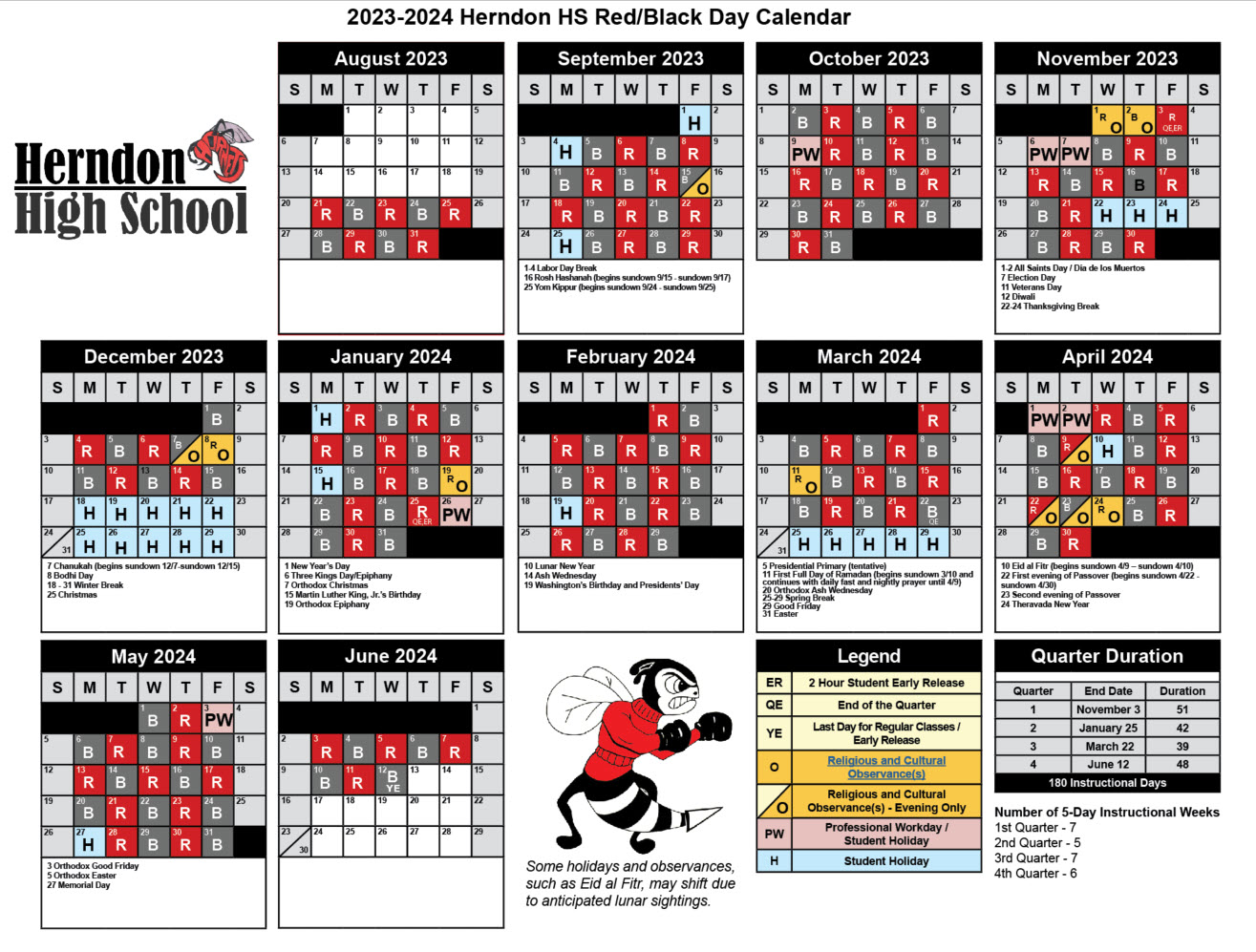 Herndon High School 23-24 Rotation Calendar