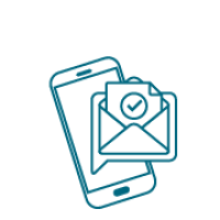 icon of a phone and email