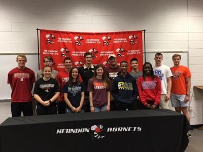 Picture of Student Athletes at Signing
